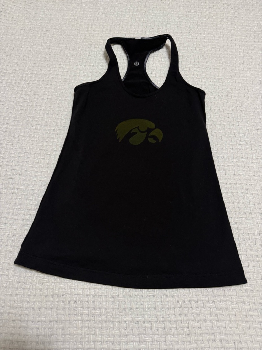Lululemon Iowa Hawkeyes tank, fits like a small- see photos for measurements.